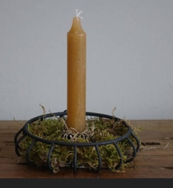 Zwarte metalen draadkandelaar maat M