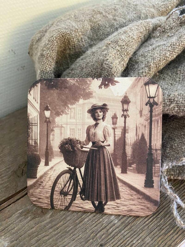 Vrouw met fiets