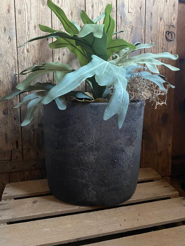 Ovale smalle Sand black pot