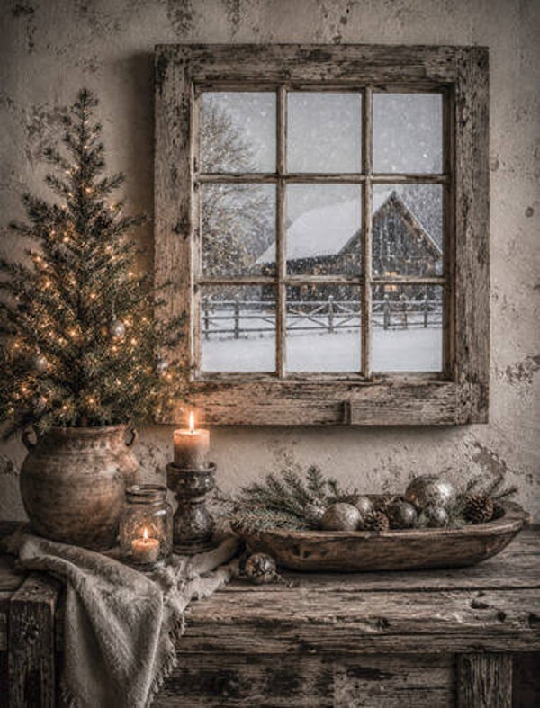 Wanddoek/tuinposter kerst 9