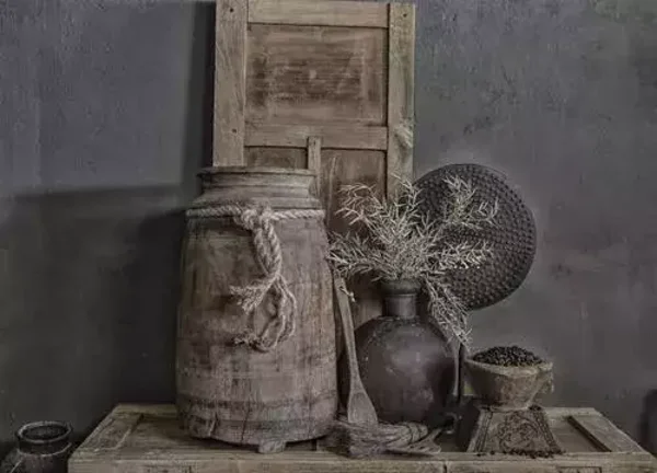 Vinyl placemat Nepalese pot en luik