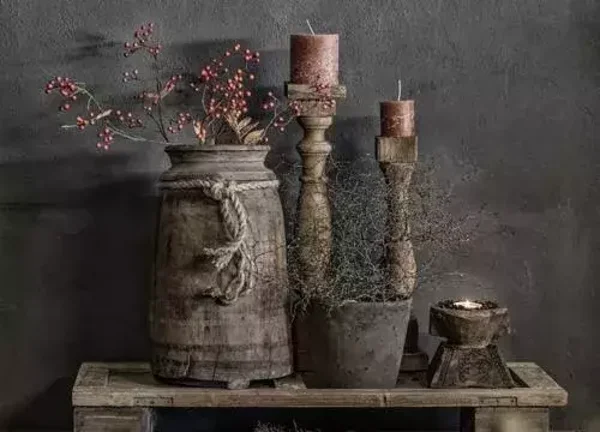 Vinyl placemat Nepalese potten en kandelaars