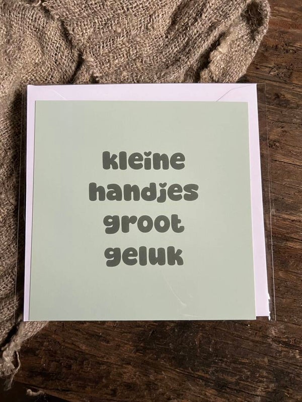 Kleine handjes groot geluk