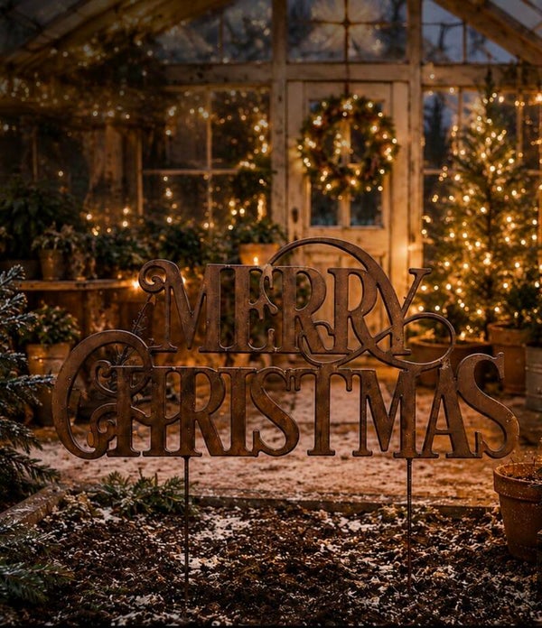 Metalen tekst Merry Christmas