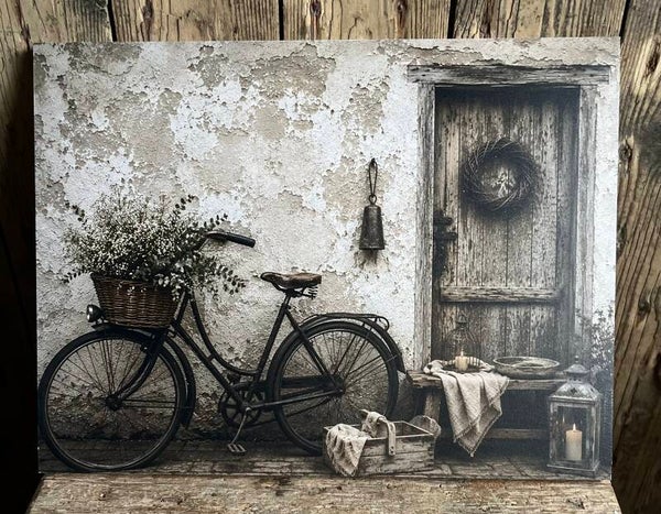 Houten paneel fiets