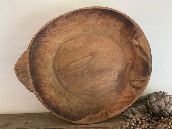 Oude houten chapatti schaal nr 10