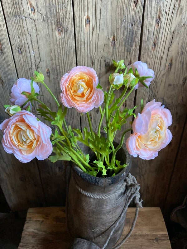 Bosje ranonkeltjes beige/licht roze