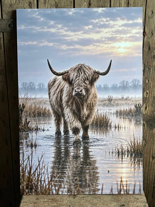 Houten paneel hooglander