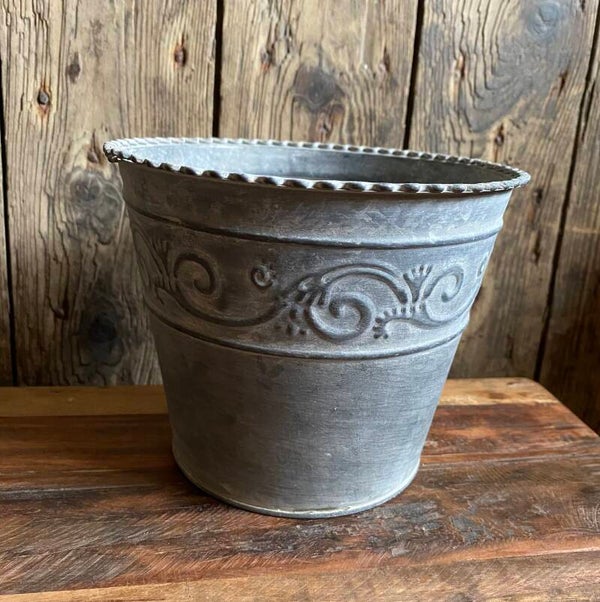 Zinken reliëf pot smal