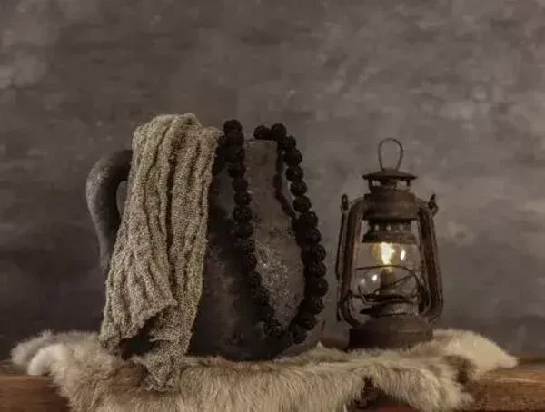 Spatscherm pot en lantaarn