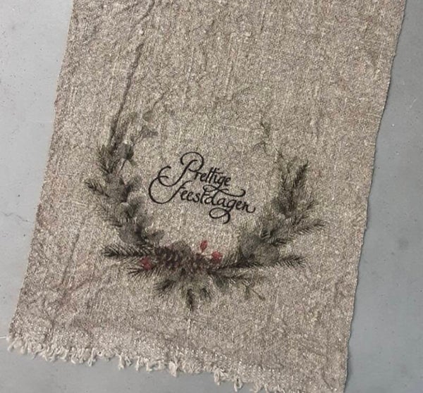 Shabby doek prettige feestdagen