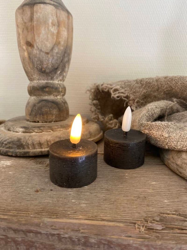 De Countryfield rustieke led waxine zwart