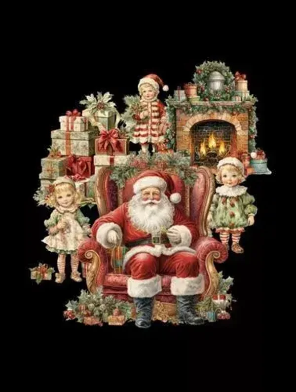 Tuinposter vintage kerst