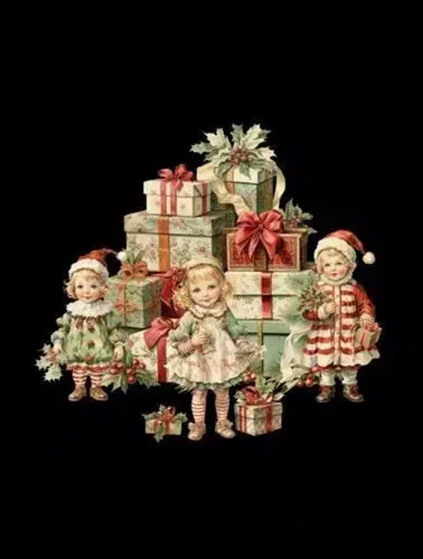 Tuinposter vintage kerst nr 2
