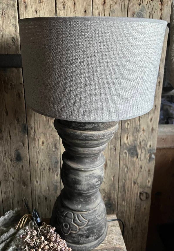 Unieke houten lampenvoet