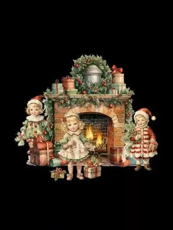 Tuinposter vintage kerst nr 3