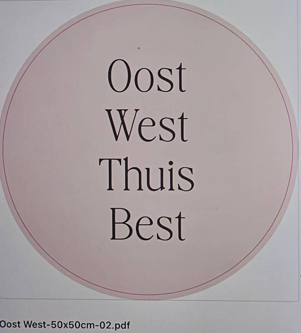 Muurcirkel oost west thuis best nr 2