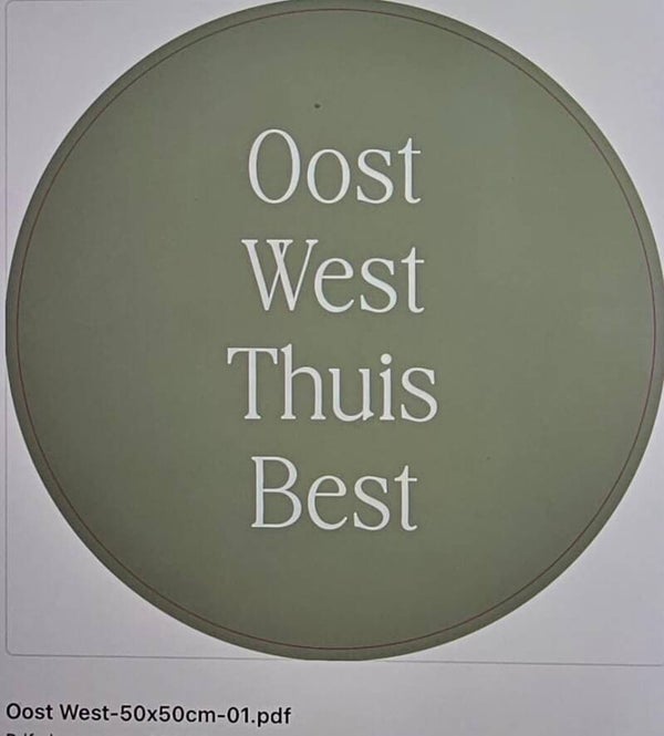 Muurcirkel oost west thuis best nr 1