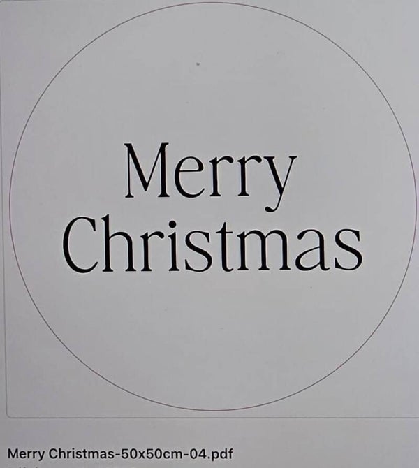 Muurcirkel merry christmas nr 4