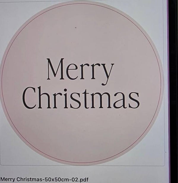 Muurcirkel merry christmas nr 2