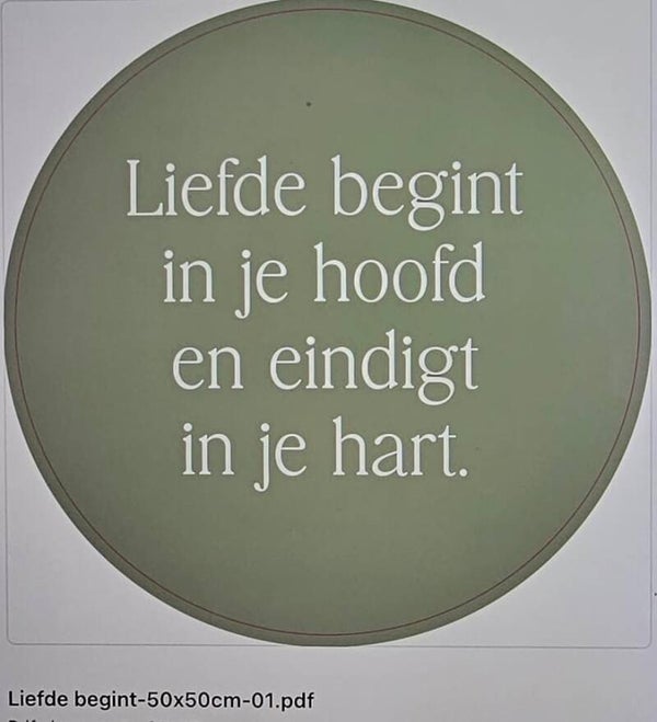 Muurcirkel liefde begint nr 1