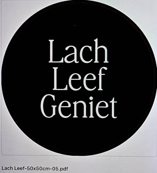 Muurcirkel lach leef geniet nr 5