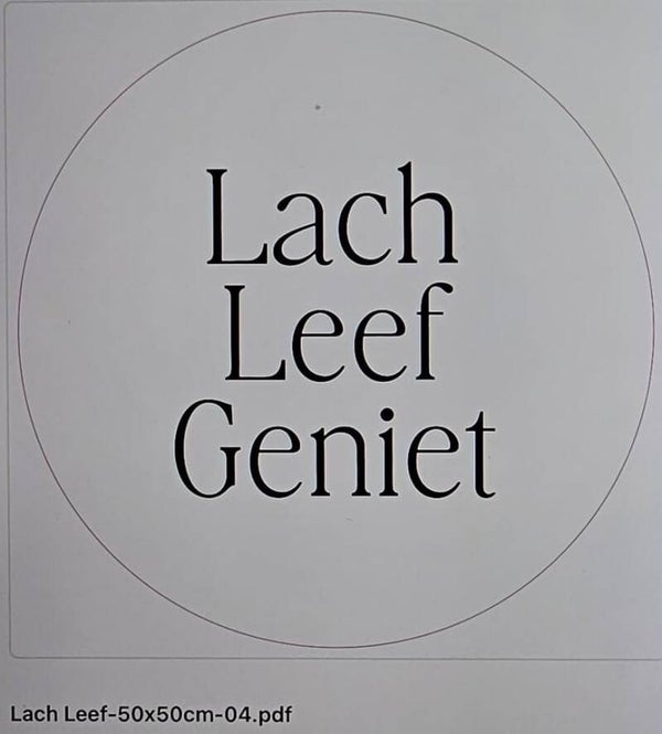 Muurcirkel lach leef geniet nr 4