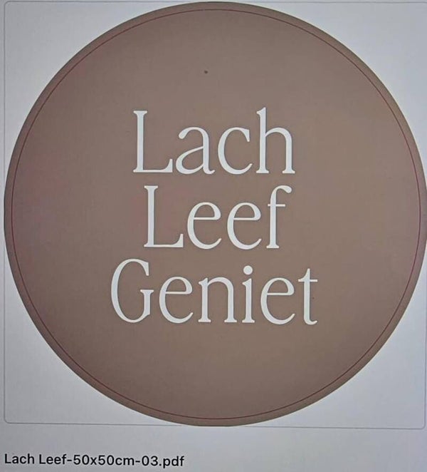 Muurcirkel lach leef geniet nr 3