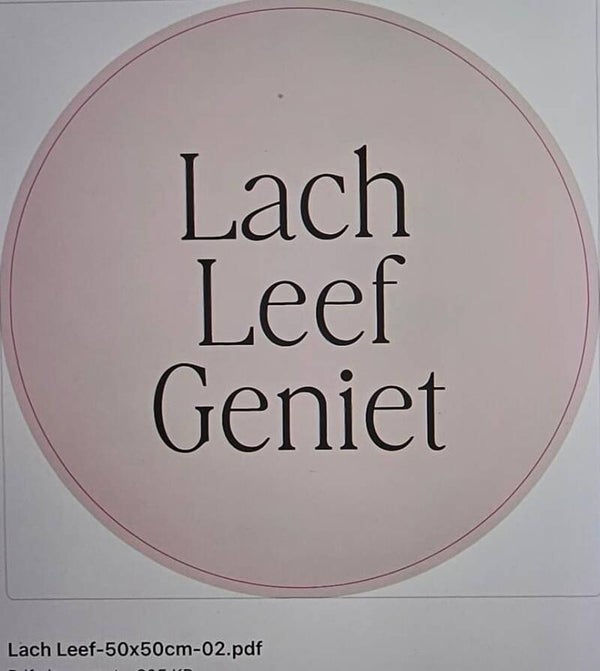 Muurcirkel lach leef geniet nr 2