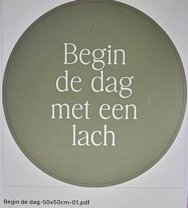 Muurcirkel begin de dag met een dansje nr 1
