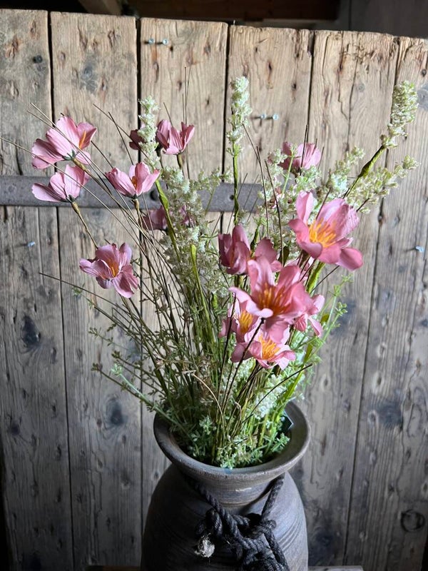Wilde bloemen tak oud roze (nr19)