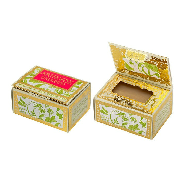 'Laura's Floral'  Triple milled Boxed Slab Soap - Wild Fig & Grape