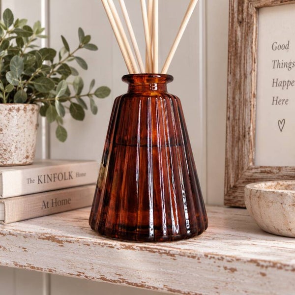 Tapered glass decanter - Burnt Amber