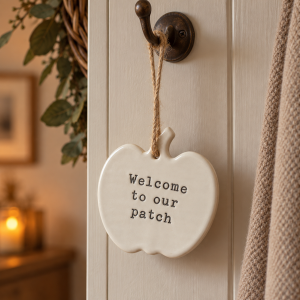 'Welcome to our patch' Hanger