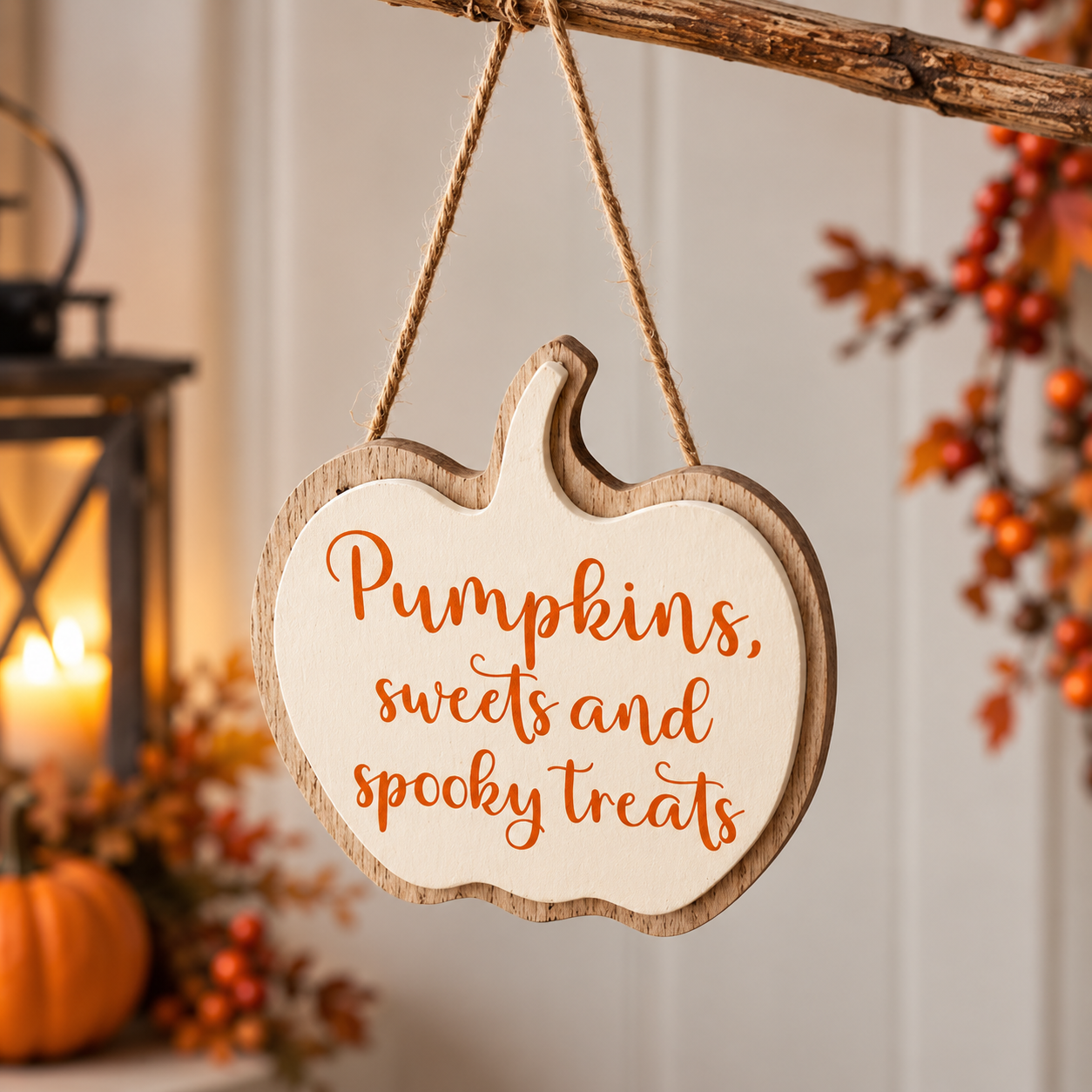 'Spooky Treats'  Wooden hanger