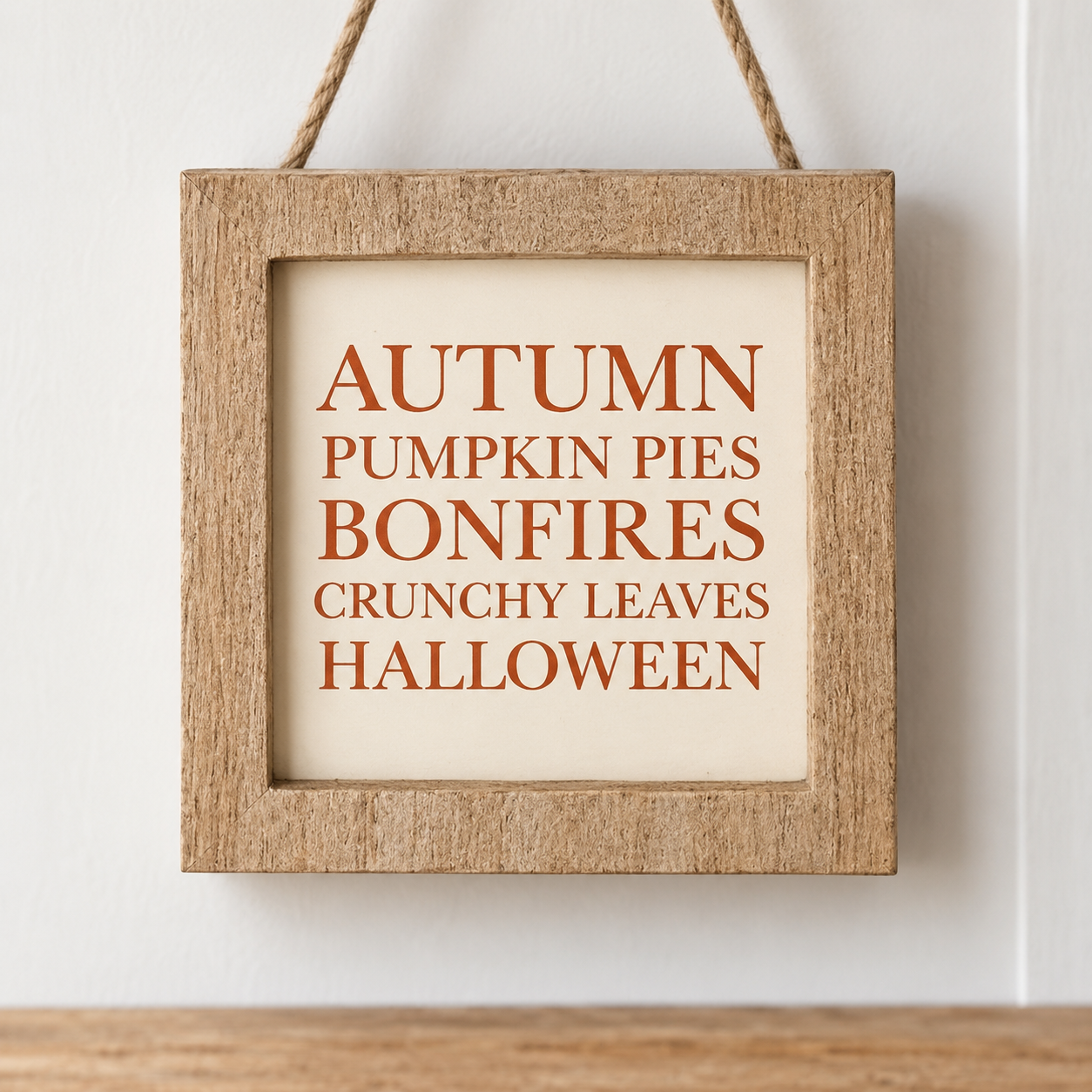'Autumn Adventure' - Wooden framed sign