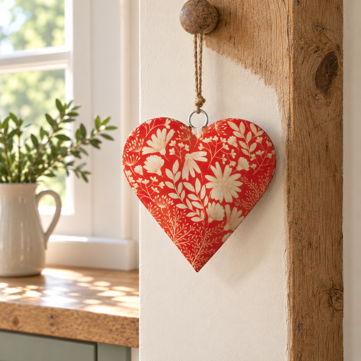 'Autumnal Orange' Heart Hanger