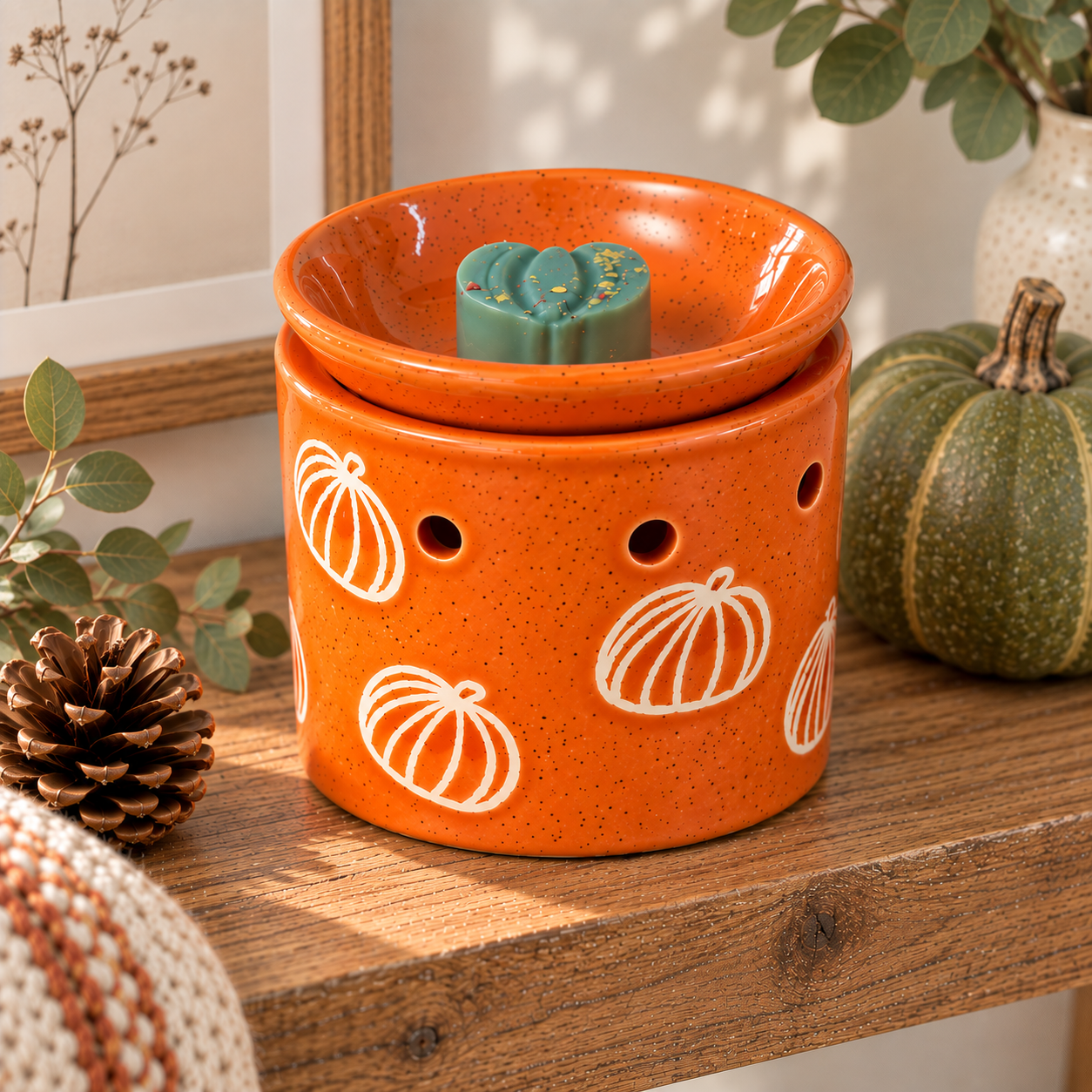 Autumnal burner with removable dish - Burnt Orange