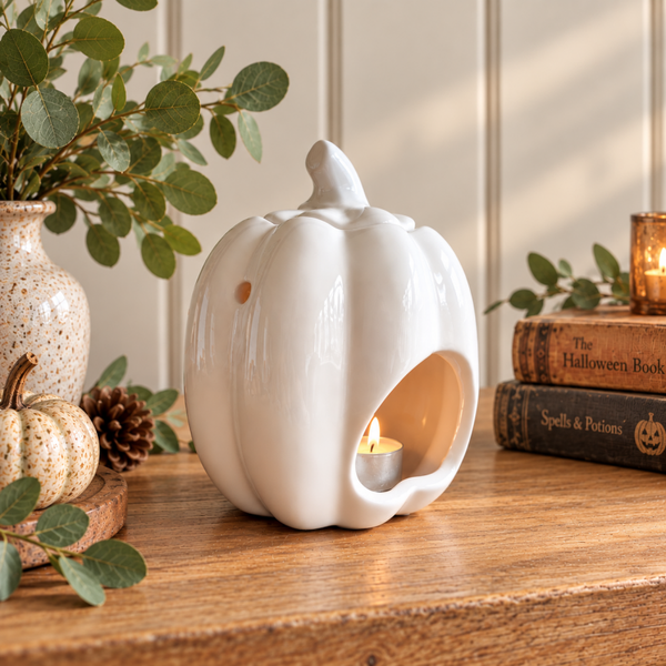 Pastel pumpkin burner - White