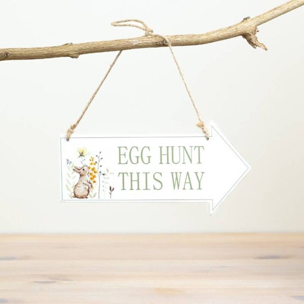 Egg Hunt Arrow sign