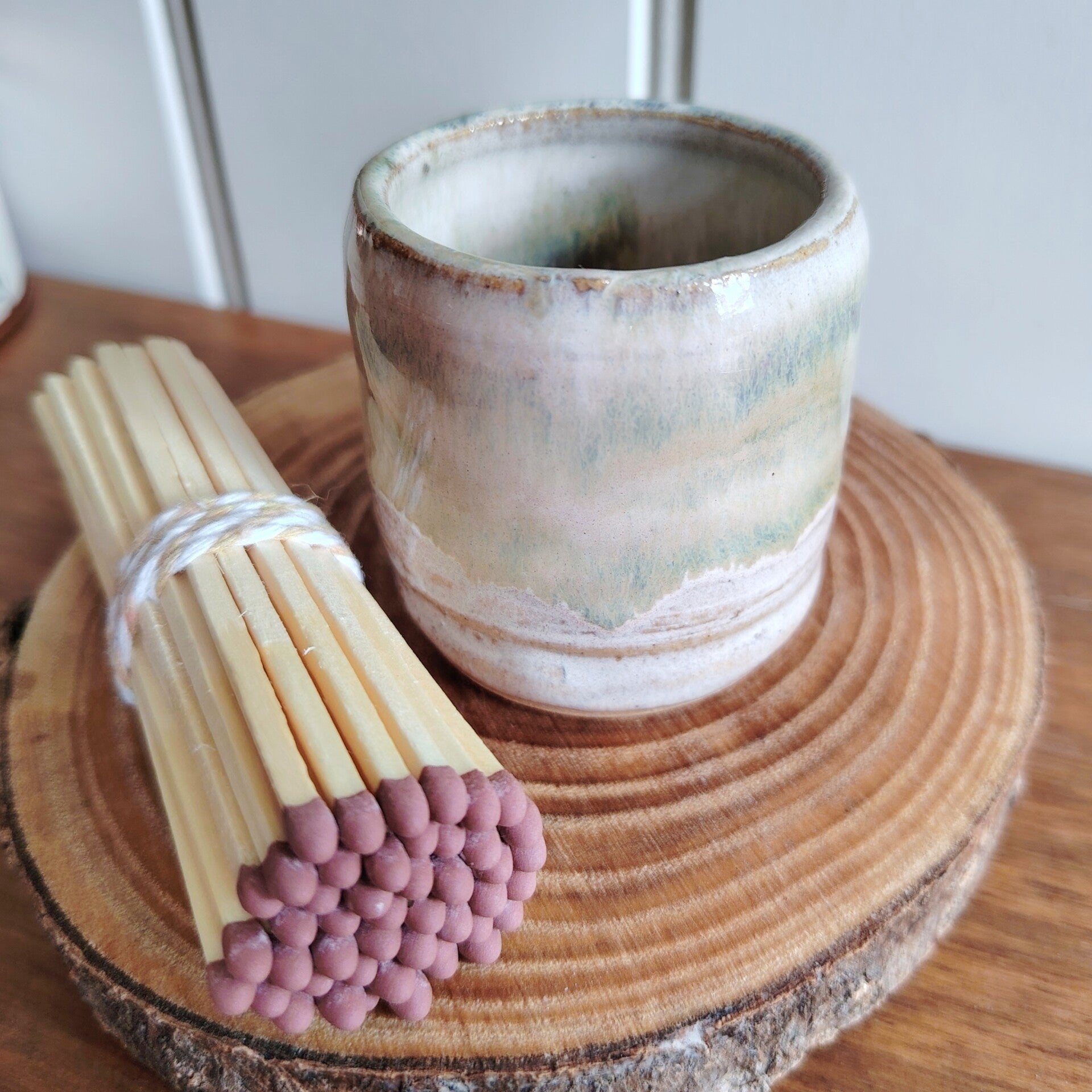 'Watercolour' Match Pot