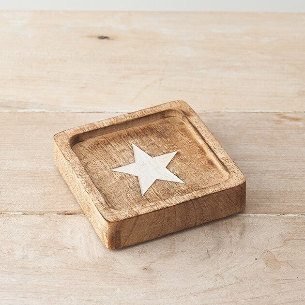 Wooden Rustic Square Plate