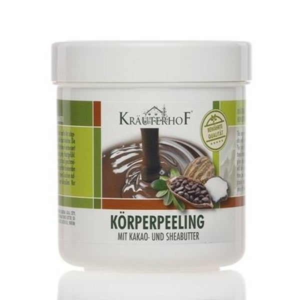Kräuterhof® bodyscrub KAKAO- & SHEABUTTER 400g en Kräuterhof® bodycream - CACAO & Shea Butter 250ml