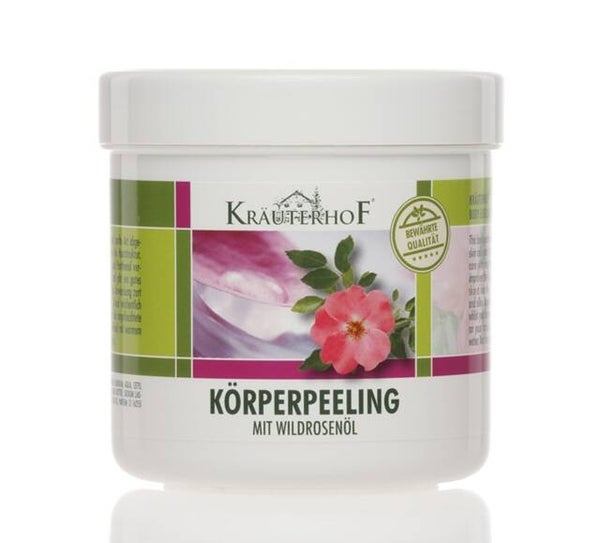 Kräuterhof® bodyscrub WILDROSENÖL 400g en Kräuterhof® bodycream -WILDROSENÖL 250ml