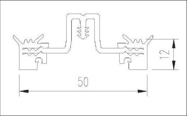 1120 EPDM-Riegeldichtung 50 mm