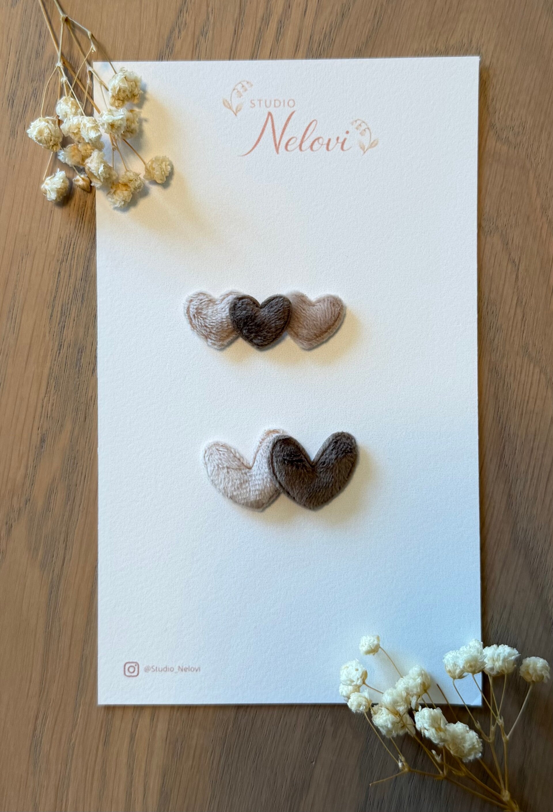 Hartendiefjes Velours taupe