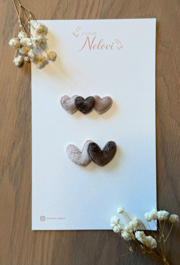 Hartendiefjes Velours taupe