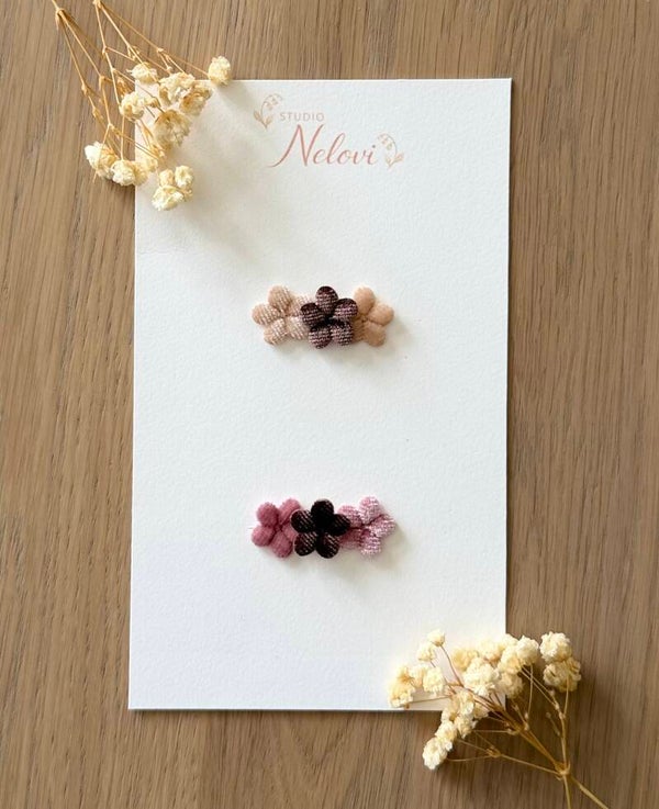 Bloesemliefjes velours beige
