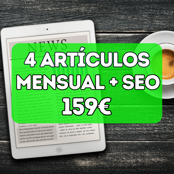 4 Artículos mensual + SEO