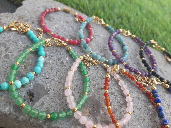 Pulsera finas de piedra natural